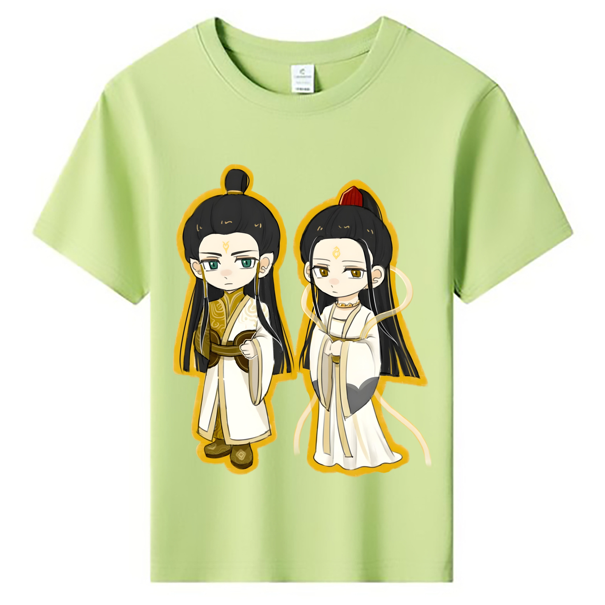 （画像用） Ne Zha 2 ナタ 魔童の大暴れ 綿100％キッズTシャツ（フロントプリント）